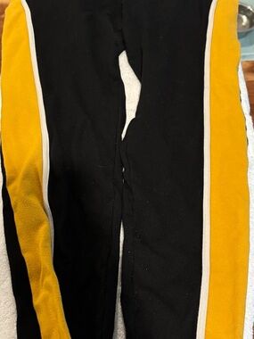 Forever 21 Kids Black and Yellow Stripe Leggings